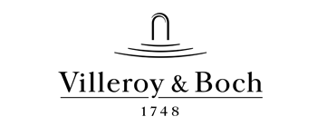 Villeroy and Boch logo. Howdens Logo. Manufacturers of the accessible roll under wet room wash basin.