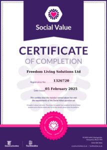 Social Value Certificate. Click to view or download as PDF